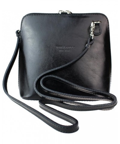 Leather Snake Skin Rigid Cross Body Shoulder Bag Black $37.49 Shoulder Bags