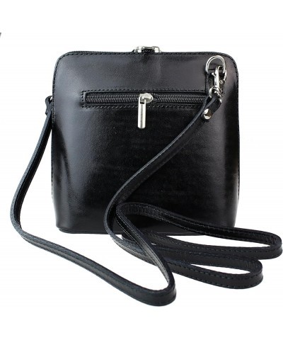 Leather Snake Skin Rigid Cross Body Shoulder Bag Black $37.49 Shoulder Bags