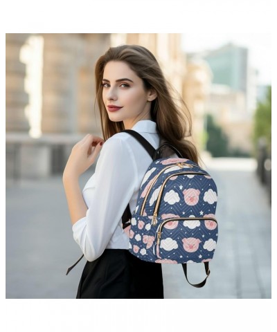 Women Backpack Purse Cute Pig Cloud Stars Fashion Shoulder Bags Travel Backpack Small Daypacks S Medium $11.44 Backpacks