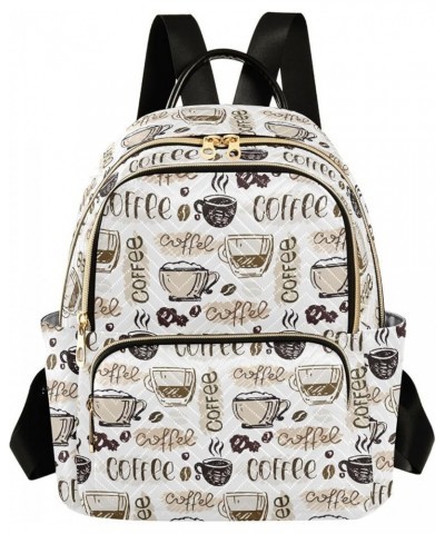 Coffee Backpack Purse for Women Ladies Fashion Travel MiniShoulder Bags with Strap Handbag Lady Purse,S Medium $16.42 Backpacks