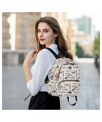 Coffee Backpack Purse for Women Ladies Fashion Travel MiniShoulder Bags with Strap Handbag Lady Purse,S Medium $16.42 Backpacks