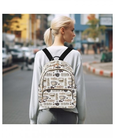 Coffee Backpack Purse for Women Ladies Fashion Travel MiniShoulder Bags with Strap Handbag Lady Purse,S Medium $16.42 Backpacks