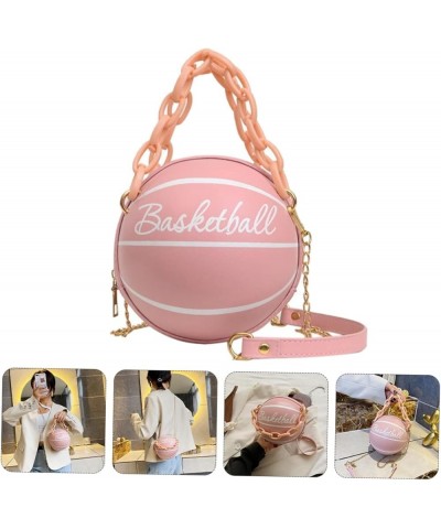 2 Pcs Basketball Bag Basketball Handbags Basket Purse Basketball Shaped Shoulder Bag Crossbody Tote Vintage Handbags Pinkx2pc...