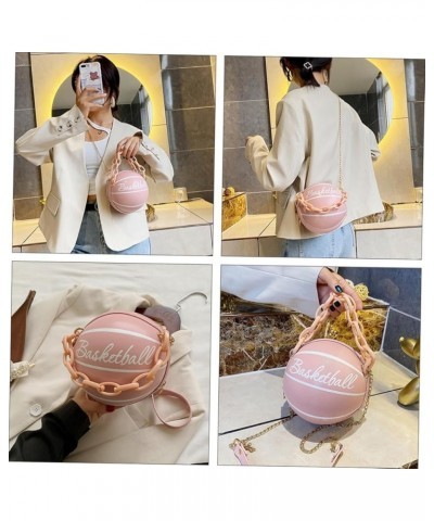 2 Pcs Basketball Bag Basketball Handbags Basket Purse Basketball Shaped Shoulder Bag Crossbody Tote Vintage Handbags Pinkx2pc...