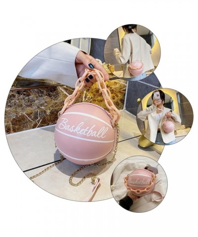 2 Pcs Basketball Bag Basketball Handbags Basket Purse Basketball Shaped Shoulder Bag Crossbody Tote Vintage Handbags Pinkx2pc...