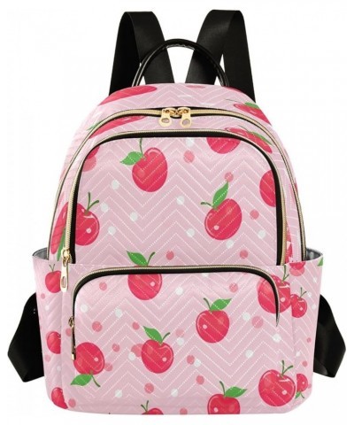 Fashion Backpack Mini Backpack Purse Casual Daily Backpack Red Apple Dot for Travel for College Work Small $13.94 Backpacks