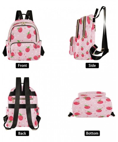 Fashion Backpack Mini Backpack Purse Casual Daily Backpack Red Apple Dot for Travel for College Work Small $13.94 Backpacks