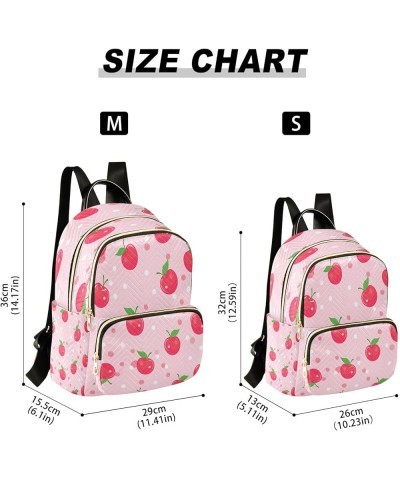 Fashion Backpack Mini Backpack Purse Casual Daily Backpack Red Apple Dot for Travel for College Work Small $13.94 Backpacks