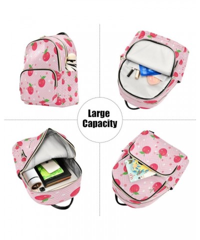 Fashion Backpack Mini Backpack Purse Casual Daily Backpack Red Apple Dot for Travel for College Work Small $13.94 Backpacks