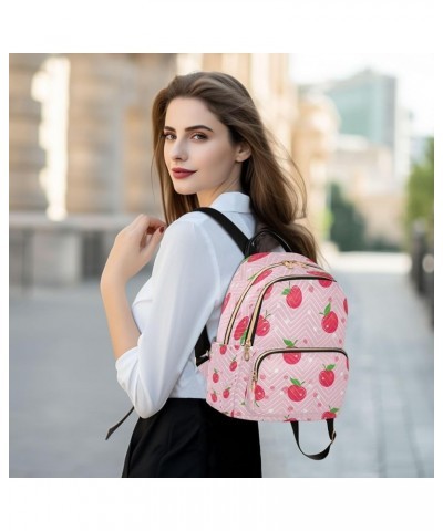 Fashion Backpack Mini Backpack Purse Casual Daily Backpack Red Apple Dot for Travel for College Work Small $13.94 Backpacks