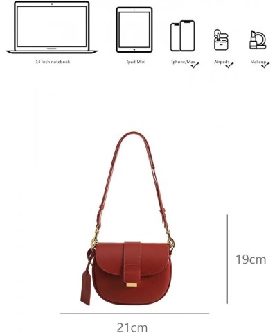 Women's Bags Saddle Bags Shoulder Crossbody Armpit Bags Temperament Premium Feeling Bags Red $42.58 Crossbody Bags