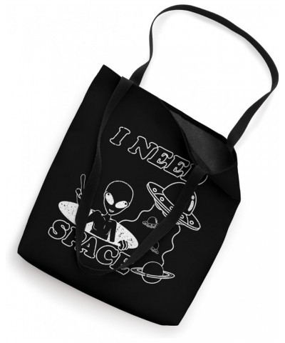 I Need Space Retro UFO Space Lovers Distressed Style Tote Bag $17.02 Totes