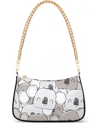 Leopard Print Rose Gold Trendy Purse Hobo Cute Bag Womens Small Handbags Chain Small Shoulder Bag Cute Koala Stock Gray $14.1...