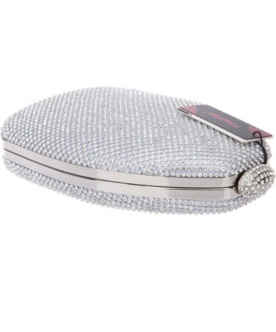 Evening Clutch Bling Rhinestone Novelty Medium Purses For Women Formal Silver $15.15 Evening Bags