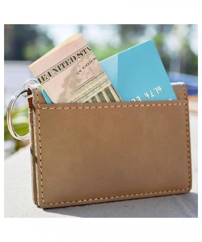 ID Holder Wallet, Chinese Honor Symbol, Personalized Engraving Included (Teal) Light Brown $13.72 Wallets