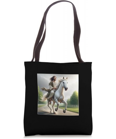 Jesus Riding a White Horse Tote Bag $12.15 Totes