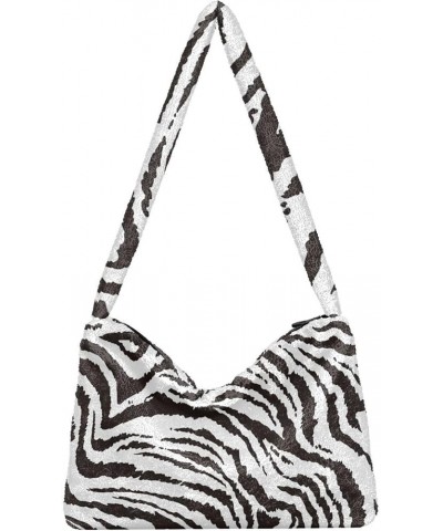 Tig Zebra Animal Print Women Shoulder Bag, Tote Shoulder Bag with Zipper, Tote Shoulder Bag with Zipper for Women Tig Zebra A...