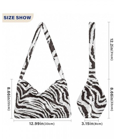 Tig Zebra Animal Print Women Shoulder Bag, Tote Shoulder Bag with Zipper, Tote Shoulder Bag with Zipper for Women Tig Zebra A...