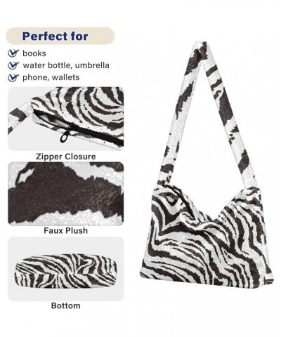 Tig Zebra Animal Print Women Shoulder Bag, Tote Shoulder Bag with Zipper, Tote Shoulder Bag with Zipper for Women Tig Zebra A...