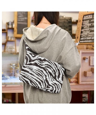 Tig Zebra Animal Print Women Shoulder Bag, Tote Shoulder Bag with Zipper, Tote Shoulder Bag with Zipper for Women Tig Zebra A...