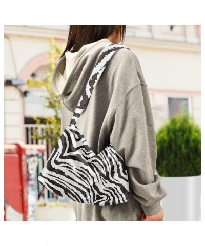 Tig Zebra Animal Print Women Shoulder Bag, Tote Shoulder Bag with Zipper, Tote Shoulder Bag with Zipper for Women Tig Zebra A...