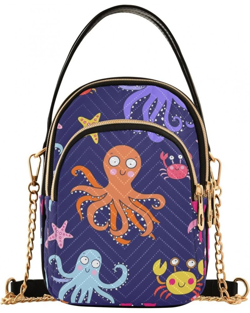 Joko lvery Octopus Cross Body Purse Chain Shoulder Bag Crossbody Bags Handbag for Women Work Gifts $9.24 Crossbody Bags