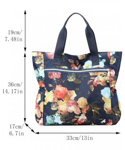 Tote Bag For Women Large Lightweight Nylon Shoulder Handbags And Travel Work Purse Linen Tote Bag (B, One Size) Bk1 $19.67 Totes