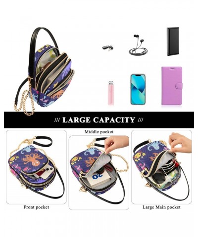 Joko lvery Octopus Cross Body Purse Chain Shoulder Bag Crossbody Bags Handbag for Women Work Gifts $9.24 Crossbody Bags