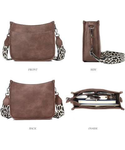 Crossbody Bags for Women Shoulder Handbags Sling Bag Soft FAUX Leather Shoulder Purses Dark Brown $17.99 Shoulder Bags