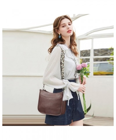 Crossbody Bags for Women Shoulder Handbags Sling Bag Soft FAUX Leather Shoulder Purses Dark Brown $17.99 Shoulder Bags