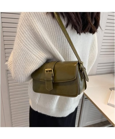 Retro Leather Crossbody Bags for Women Fashion Flap Shoulder Bag Casual Underarm Bag Ladies Purse and Handbag Green $16.65 Sh...