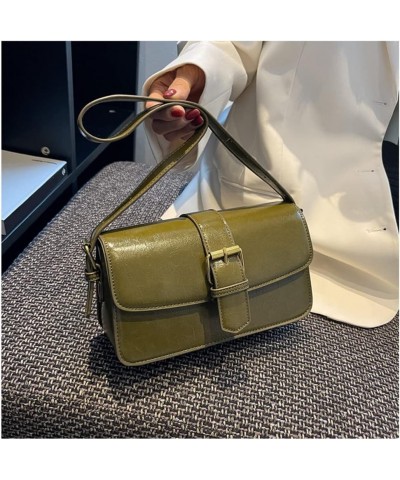 Retro Leather Crossbody Bags for Women Fashion Flap Shoulder Bag Casual Underarm Bag Ladies Purse and Handbag Green $16.65 Sh...