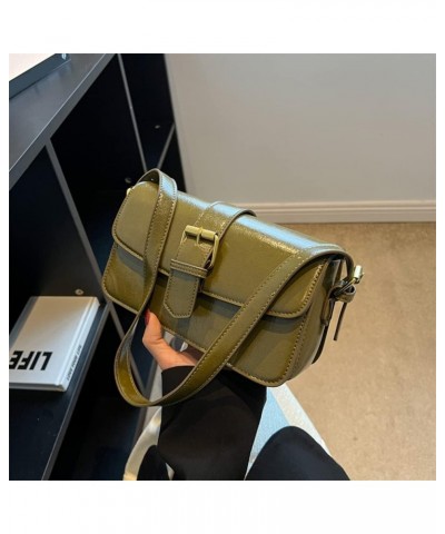 Retro Leather Crossbody Bags for Women Fashion Flap Shoulder Bag Casual Underarm Bag Ladies Purse and Handbag Green $16.65 Sh...