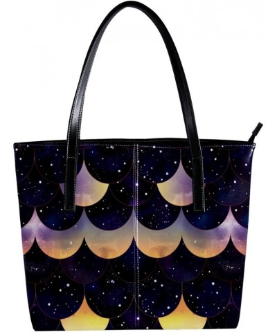 Tote Bag, Vegan Leather Large Tote Bag, Tote Bag with Zipper, Gradient Scales Abstract, Totes for Women Pattern 5576 $17.20 T...