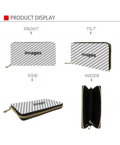 Red Lips Kiss Wallet for Women PU Leather Purse Clutch Stylish Zip Around Wallet Card Holder 26-Black Pineapple $9.71 Wallets