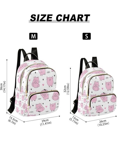 Women Backpack Purse Pig Heart Fashion Shoulder Bags Travel Backpack Small Daypacks M Medium $11.70 Backpacks