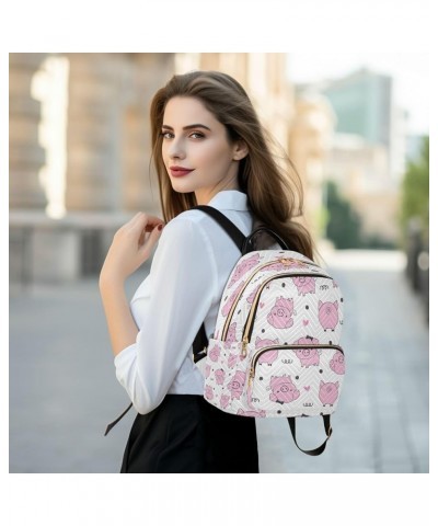 Women Backpack Purse Pig Heart Fashion Shoulder Bags Travel Backpack Small Daypacks M Medium $11.70 Backpacks