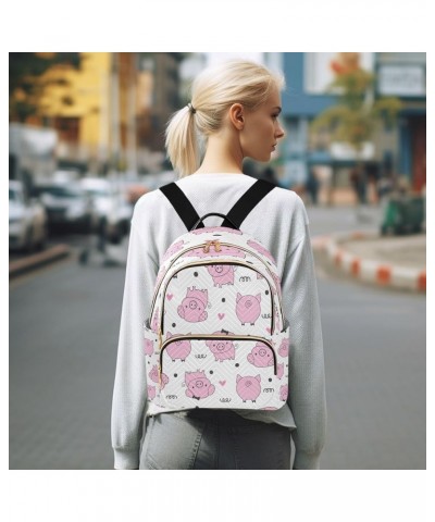 Women Backpack Purse Pig Heart Fashion Shoulder Bags Travel Backpack Small Daypacks M Medium $11.70 Backpacks