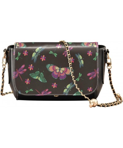 Colorful Butterfly Small Purse Crossbody Women Belt Bag Handbag with Credit Card Slots Large Sling Bag $23.19 Crossbody Bags