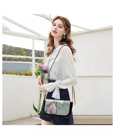 Crossbody Bags for Women Trendy Women's Black Shoulder Bag Small PU Leather Flap Cross Body Bag Handbags Pattern6 $22.13 Cros...