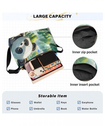 Hobo Handbag for Women Men Forest Panda Fashion Casual Shoulder Bag Purse Anime Artistic Leather Crossbody Bags Big Capacity ...