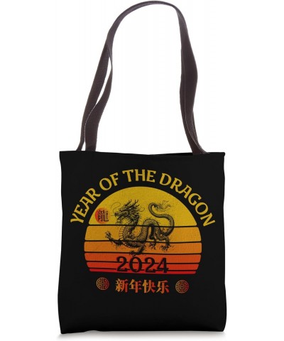 Lunar New Year of the Dragon Happy Chinese New Year 2024 Tote Bag $10.75 Totes