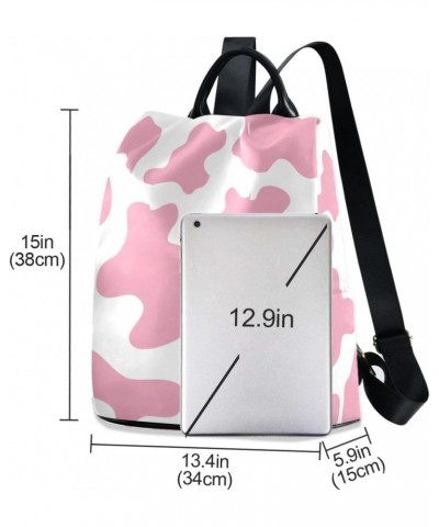 Backpack Purse for Women Fashion Travel Anti-theft Pink Cow Print Camoflage Daypack Casual Shoulder Bag Medium Size $21.37 Ba...