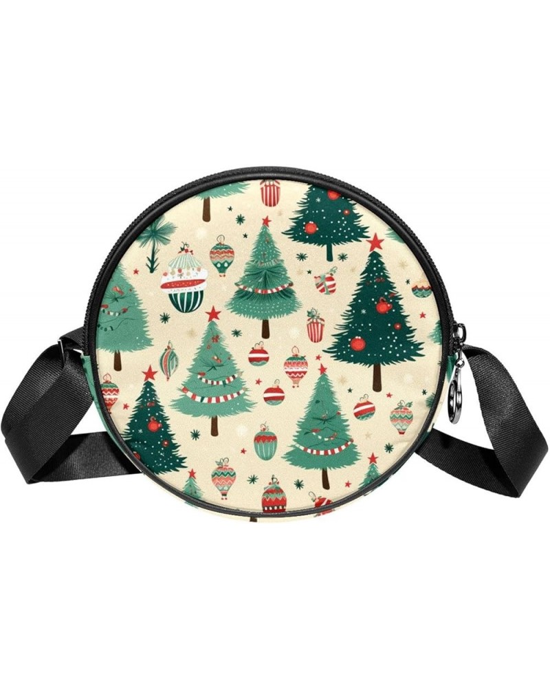 Women Fashionable Crossbody Bag – Versatile Round Bag for Every Occasion, Christmas Tree Print Color3 $10.29 Crossbody Bags