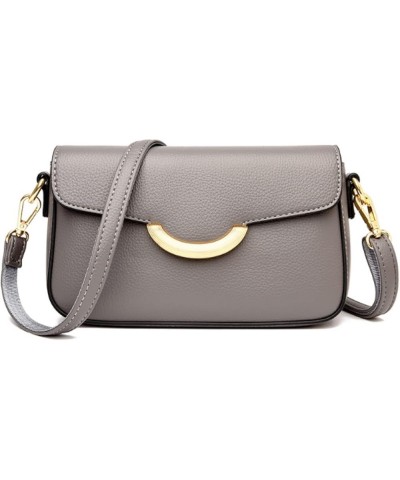 Women's small bag, handbag, shoulder bag, cross-body soft leather women's bag Dark Gray $22.57 Shoulder Bags