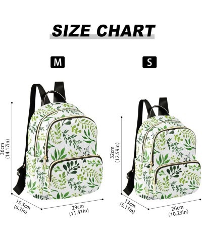 Watercolor Green Plants Backpack Purse for Women Fashion Travel Bag Ladies Shoulder Bags Sports Hiking Ladies Daypack,S Small...