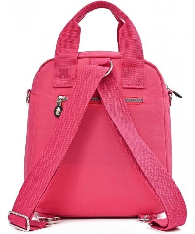 Multi Pockets Hobo Bags for Women, Small Crossbody Shoulder Bag, Travel Backpack Purse, Waterproof Totes Handbags Hot Pink $1...