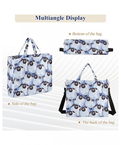 Women Funny Sheep Corduroy Tote Bag Casual Handbags Fashion Shoulder Hobo bag $12.25 Totes