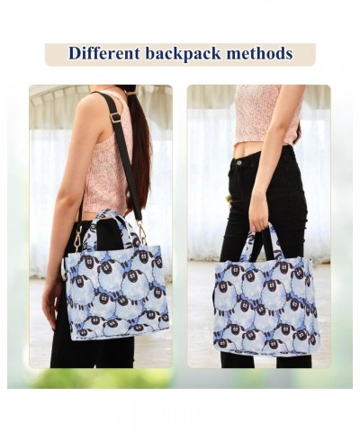 Women Funny Sheep Corduroy Tote Bag Casual Handbags Fashion Shoulder Hobo bag $12.25 Totes