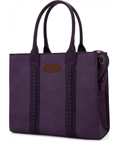 Wrangler Purse for Women Large Work Tote Bags with Strap Vintage Top-Handle Handbags E-purple $41.95 Satchels